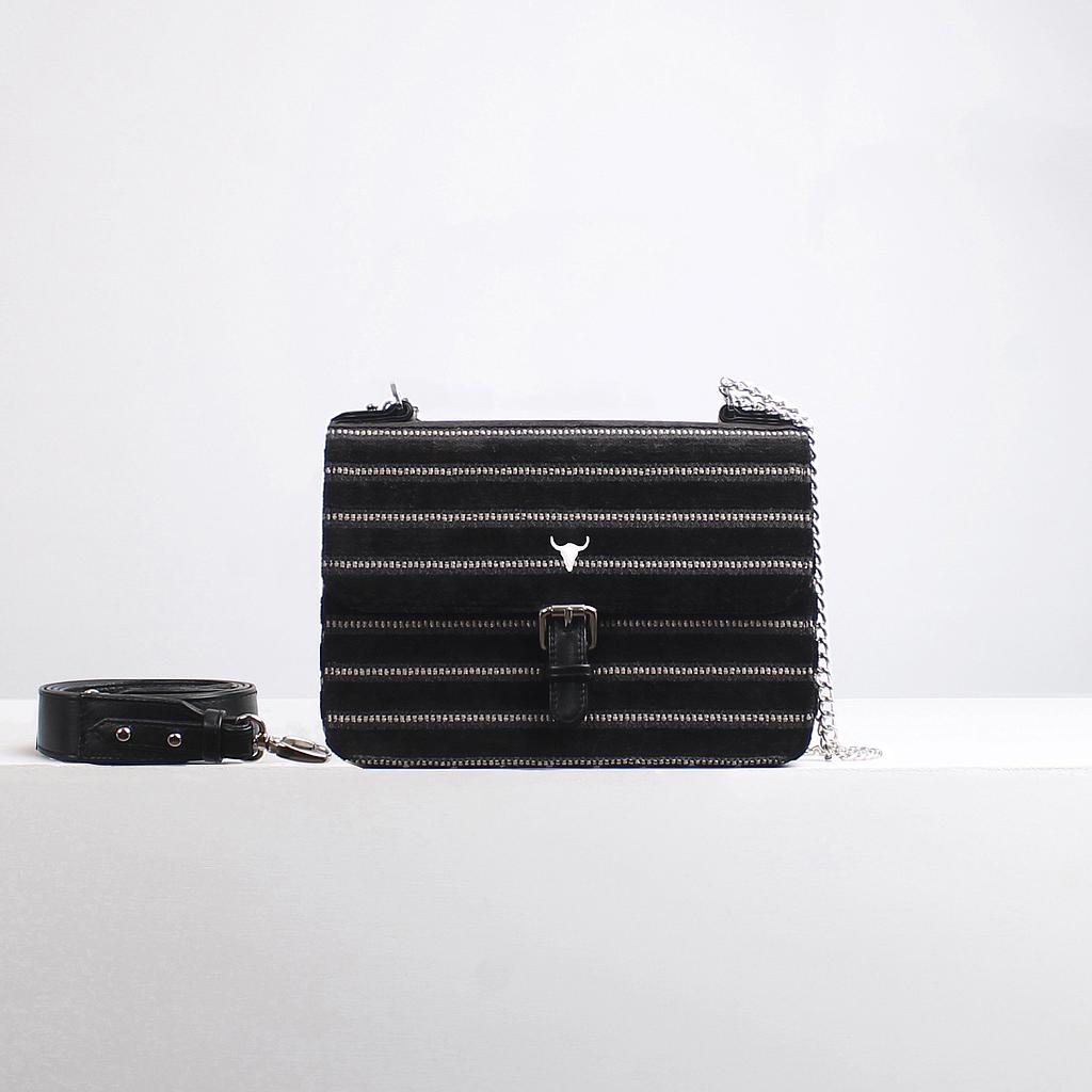 SAC OLIVIA - VELOURS NOIR