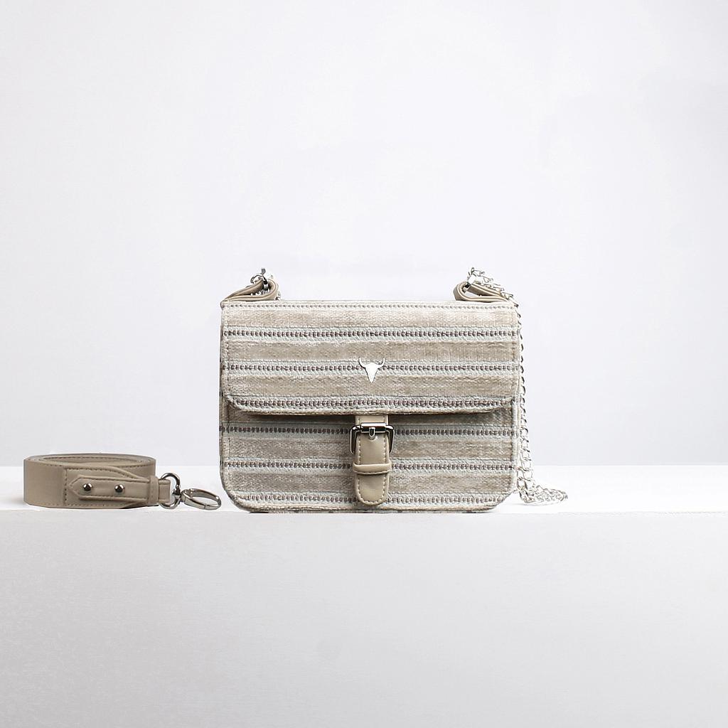 SAC XS OLIVIA - VELOURS BEIGE
