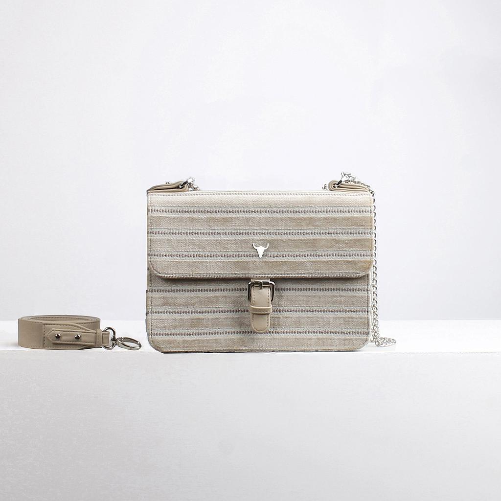 SAC OLIVIA - VELOURS BEIGE