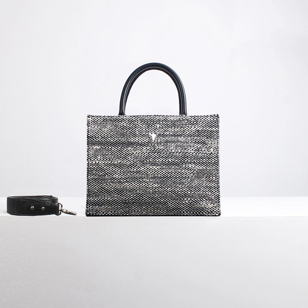 SAC MINI CHARLIE - TWEED NOIR ET BLANC