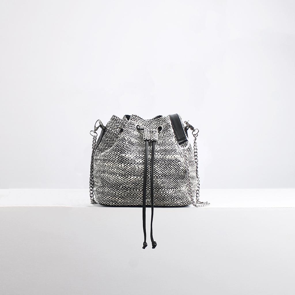 SAC MINI PAULETTE - TWEED NOIR ET BLANC