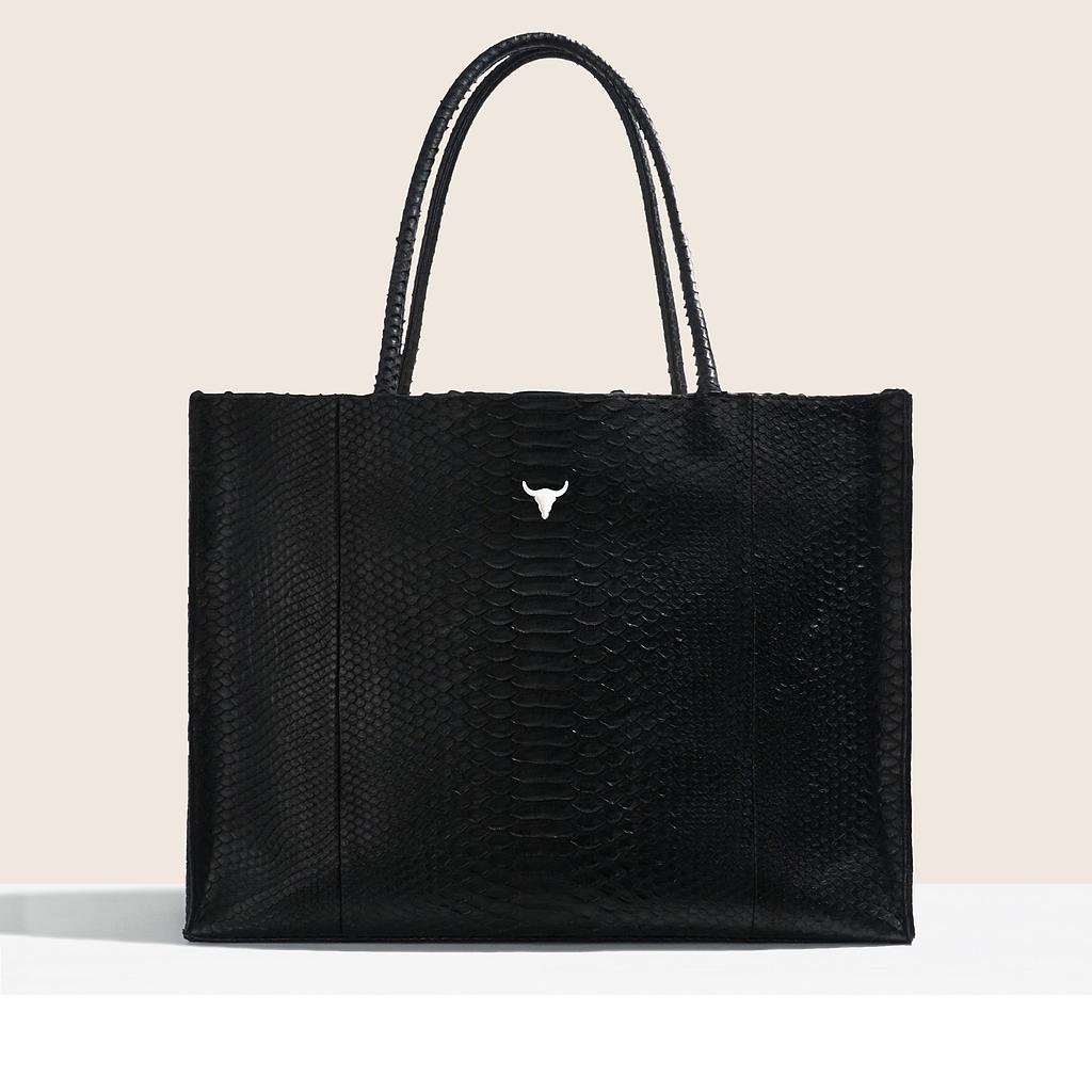 MAXI CABAS CHARLIE - PYTHON NOIR