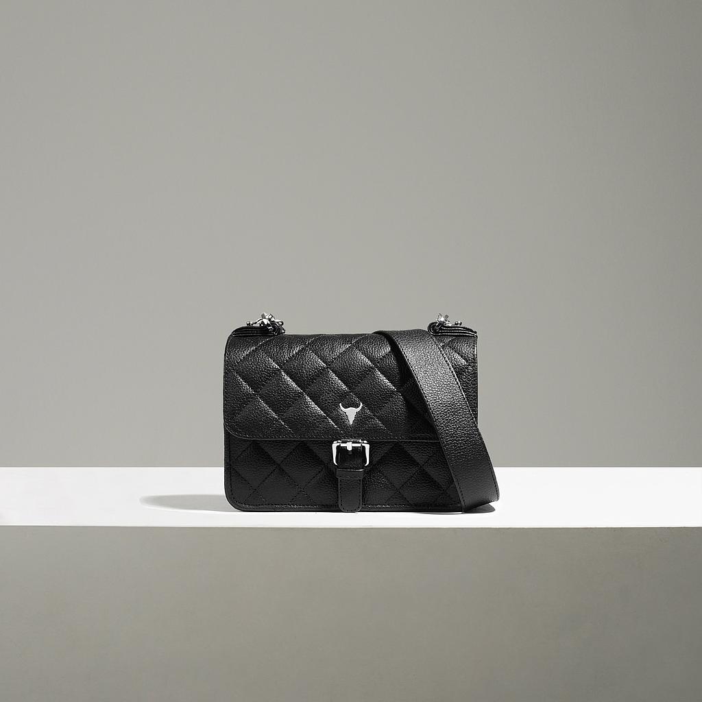SAC XS OLIVIA - CUIR NOIR MATELASSÉ