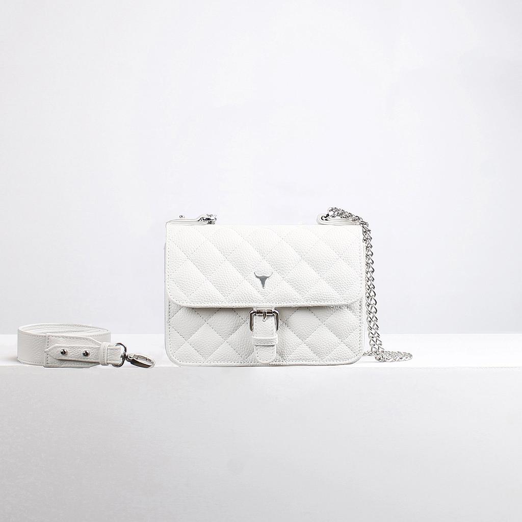 SAC XS OLIVIA - CUIR BLANC MATELASSÉ