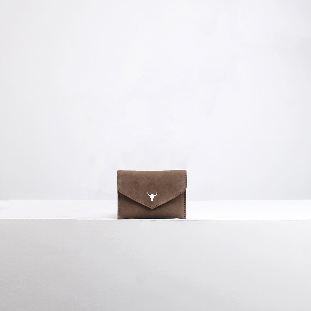 PORTE-MONNAIE ANNA - DAIM TAUPE