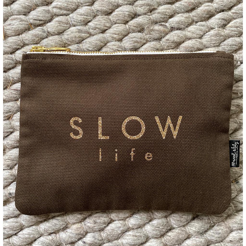 Trousse - chocolat-  SLOW LIFE 