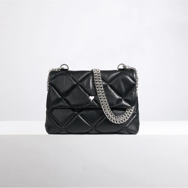 SAC ORIGINAL CAPRI COEUR - CUIR NOIR BRILLANT