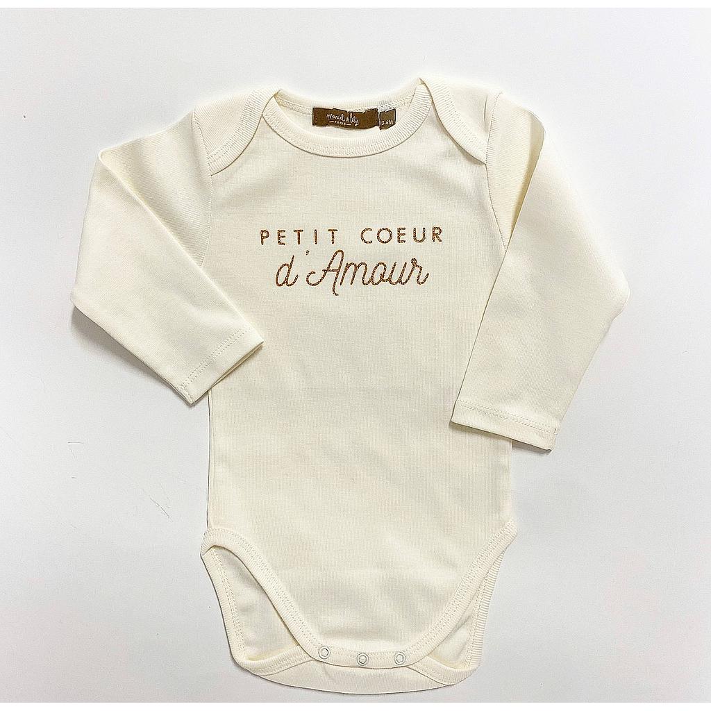 Body  Petit coeur d'amour - 6-12 mois