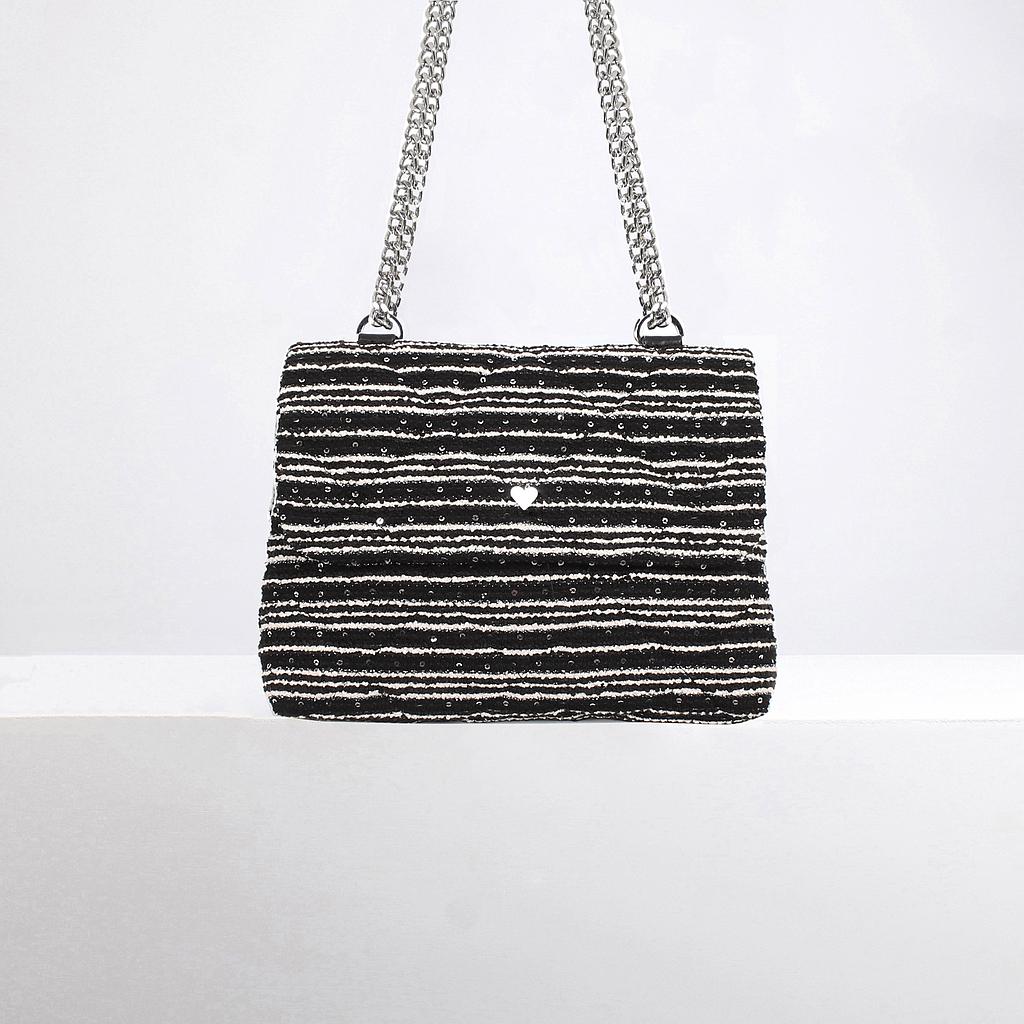 SAC ORIGINAL CAPRI - TWEED NOIR PAILLETÉ