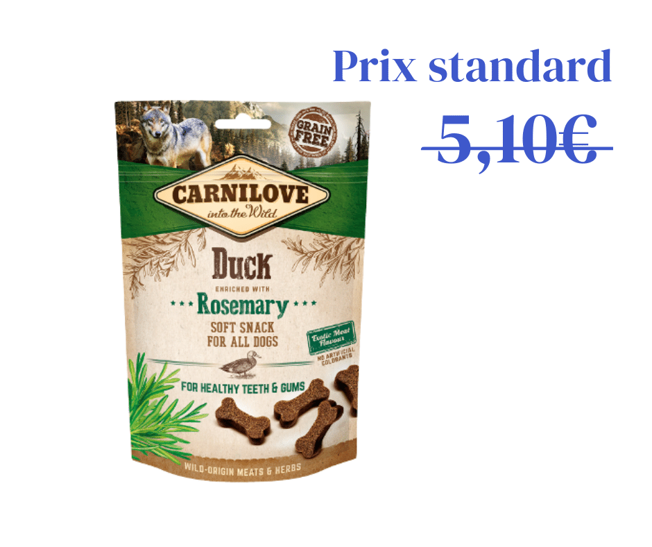 Crunchy Snacks Canard &amp; Romarin spécial dents et gencives - pour chien 200g