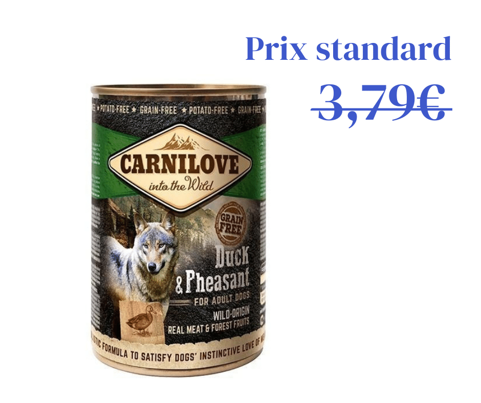 Pâtée Sans Céréales Canard et Faisan pour Chien Adulte 400g