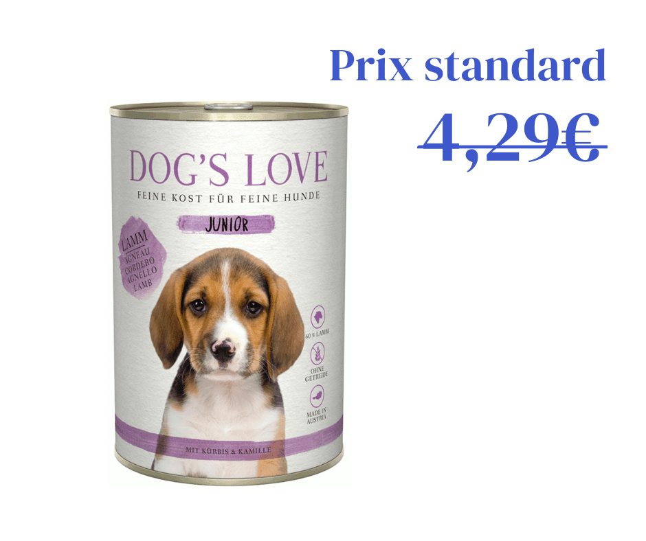 Pâtée Naturelle Dog's Love Junior à l'Agneau - pour Chiot