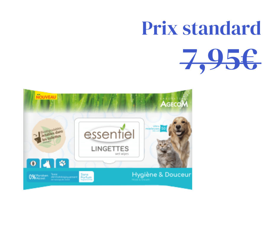 Lingettes Hygiéniques Sans alcool Sans Paraben x50 - Essentiel