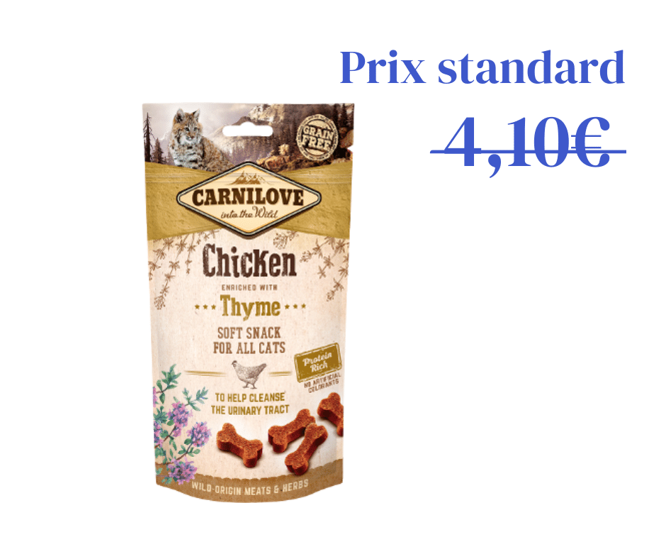 Soft Snacks Poulet &amp; Thym spécial santé urinaire - pour chat 50g
