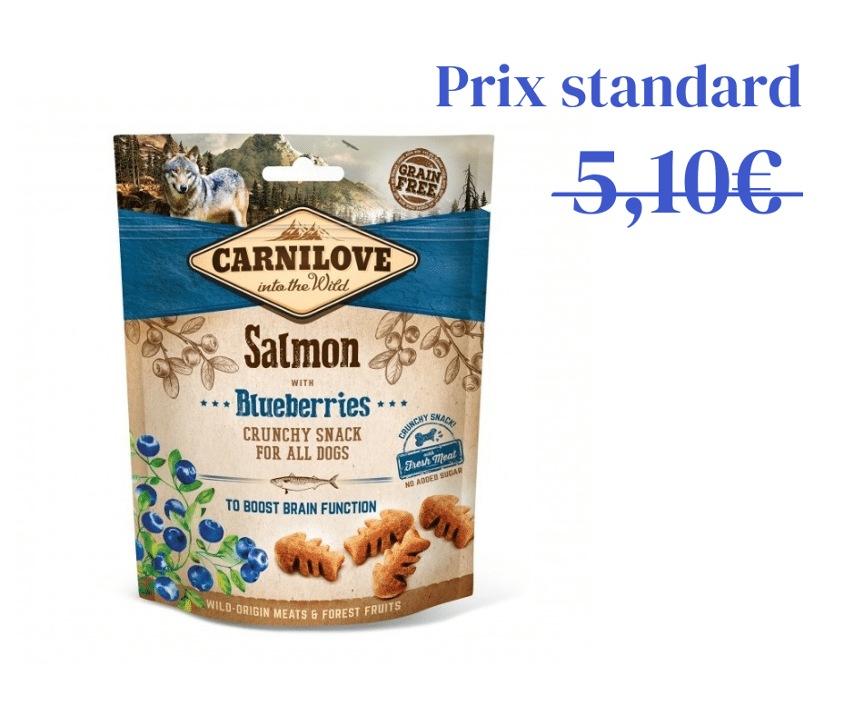 Crunchy Snacks Saumon &amp; Myrtilles spécial fonctions cérébrales - pour chien 200g