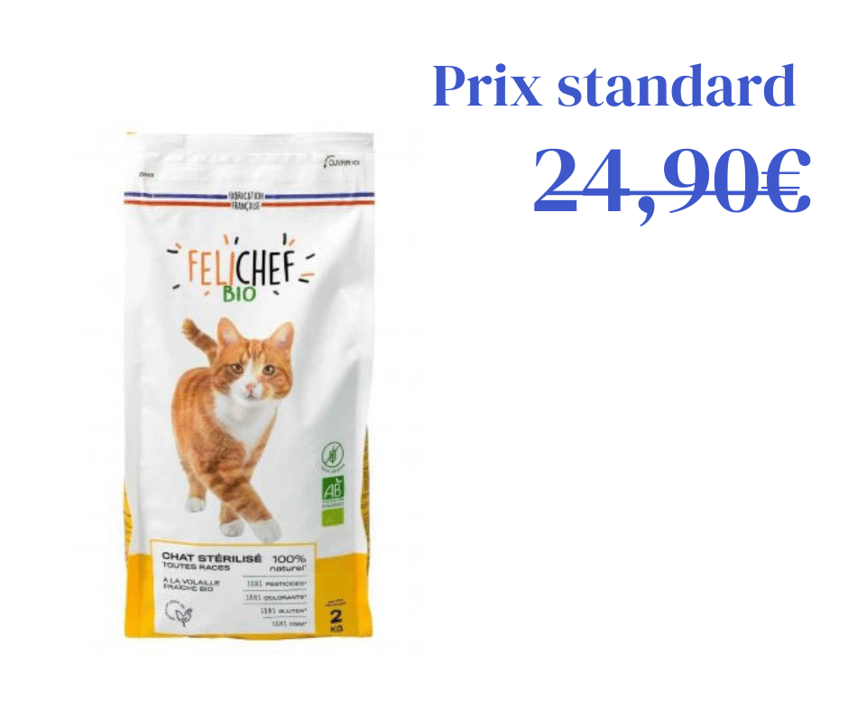 Croquettes Felichef BIO Sans céréales - Chat stérilisé - 2kg