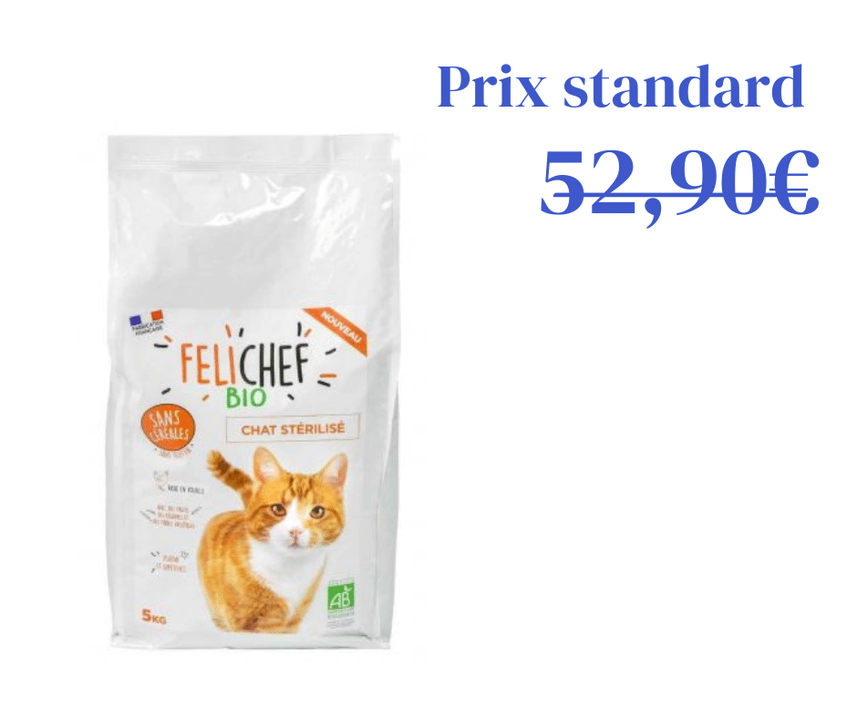 Croquettes Felichef BIO Sans céréales - Chat stérilisé - 5kg