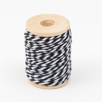 Fil de coton blanc / noir - Rico Design
