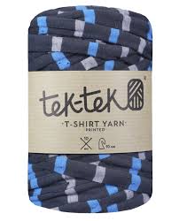 Petite Bobine Trapilho - TEK-TEK - Bleu Marine à rayures bleues claires et grises