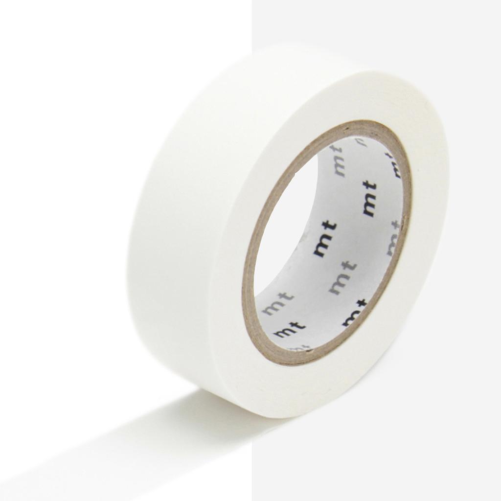Masking Tape Blanc Mat Uni - 1,5 cm x 10 m