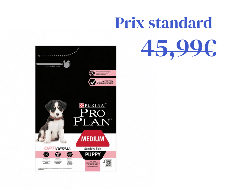 Medium Puppy Optiderma 12kg - riche en saumon