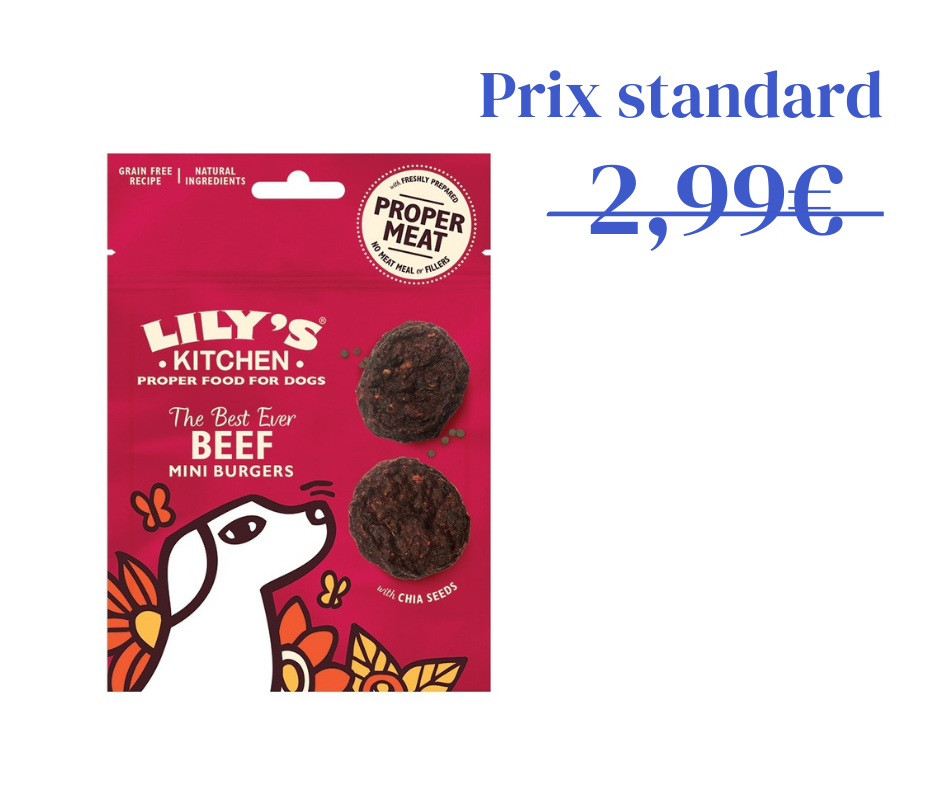 Mini Burger au Boeuf pour chien 70g