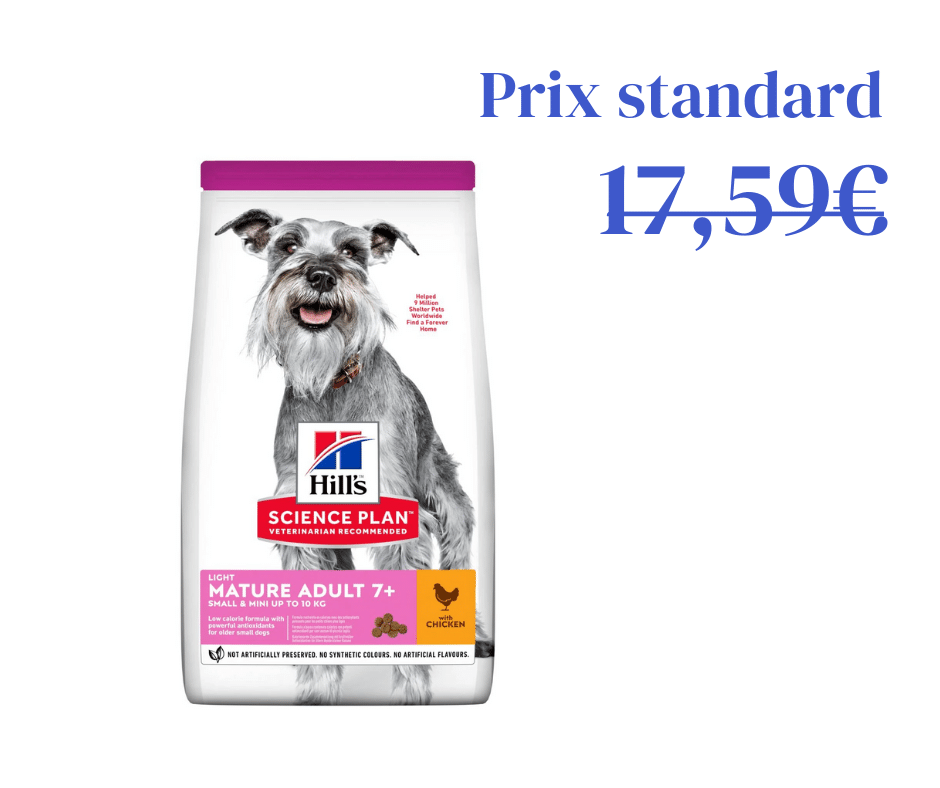 Poulet Light pour Chien Mature 7+ de Petit et Très Petit Gabarit