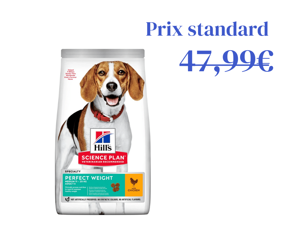 Poulet Poids Idéal pour Chien Adulte de Taille Moyenne