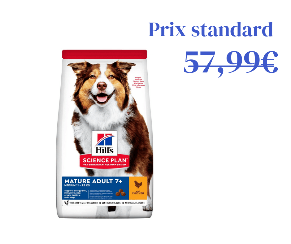 Poulet pour Chien Mature 7+ de Taille Moyenne