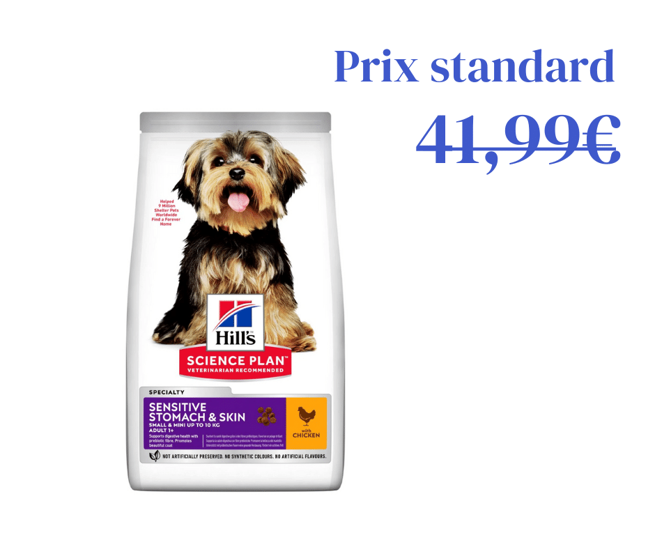 Poulet Sensibilité Estomac &amp; Peau pour Chien Adulte de Petit et Très Petit Gabarit
