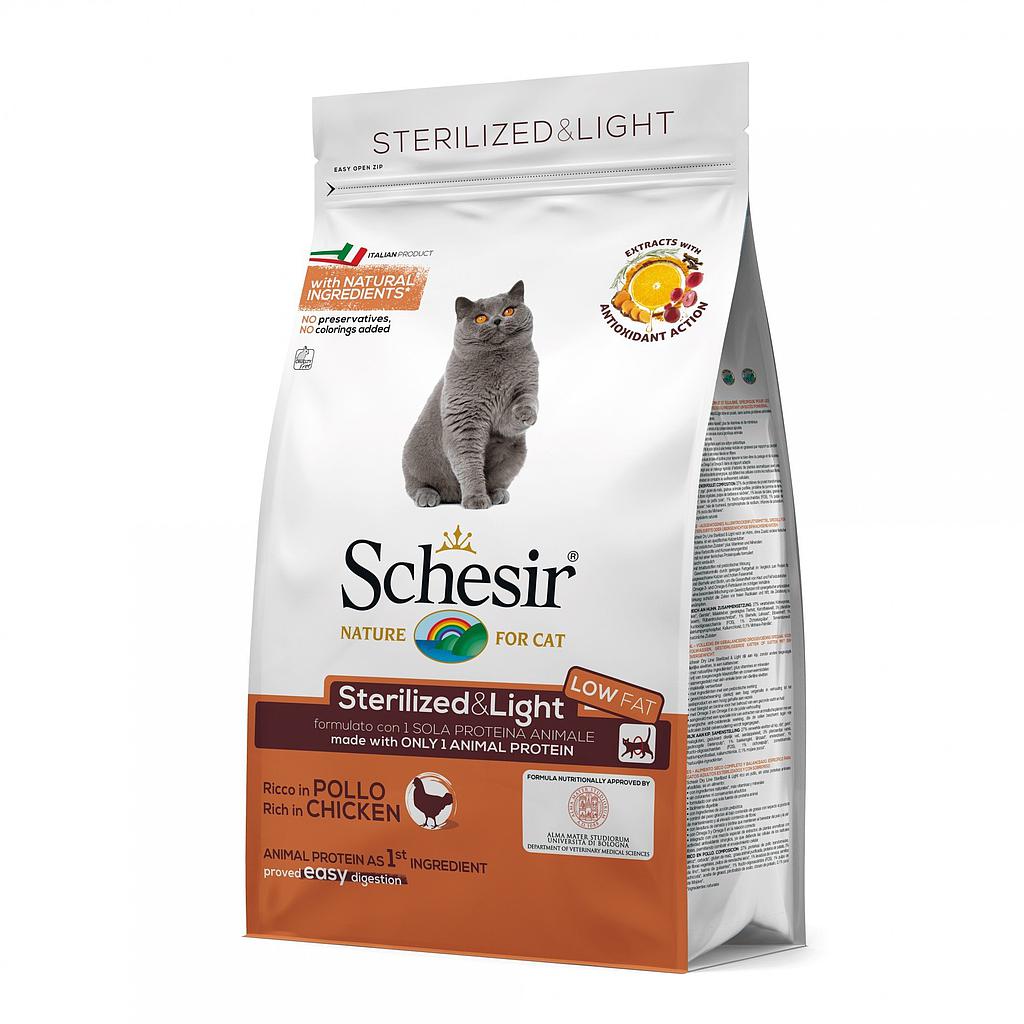 SCHESIR Sterilized au Poulet - pour Chat Adulte Stérilisé - 1,5kg