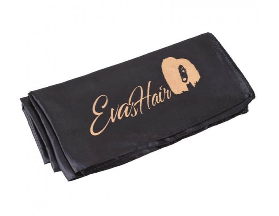 Foulard en satin noir Evashair