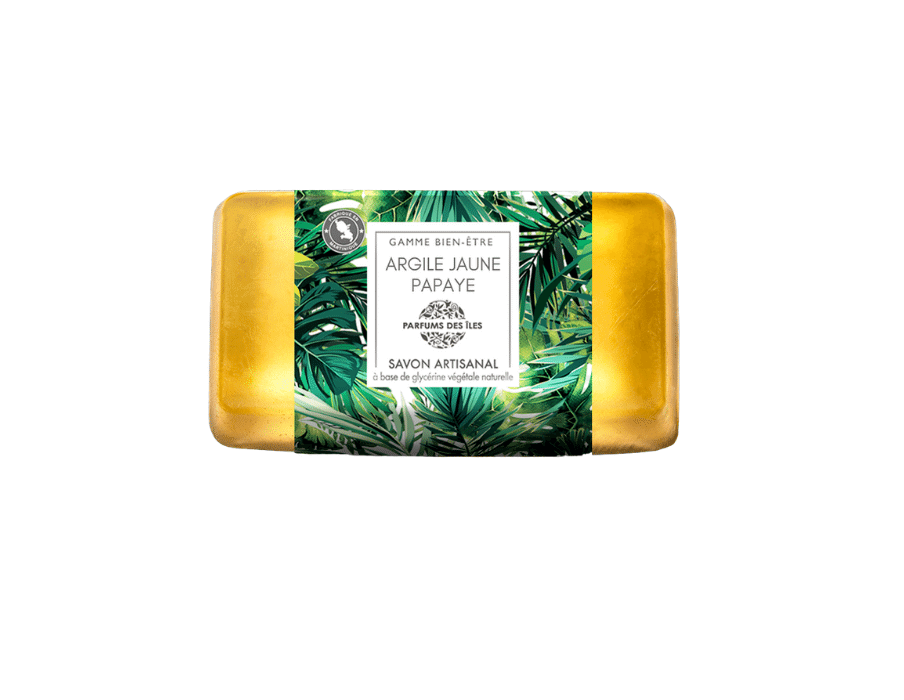 Savon argile jaune papaye Parfums des iles 100 gr