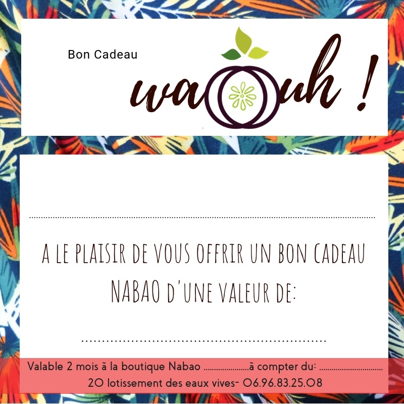 Bon cadeau Nabao