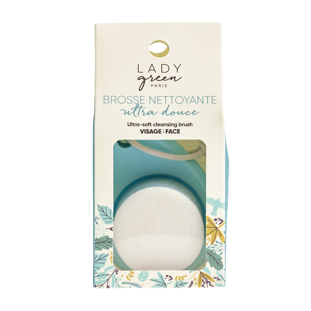 brosse nettoyante visage brosse cocooning lady green