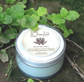 Crème ayurvédique "Sésame Terre Mère"  mains&amp;pieds Loren Kadi 50gr