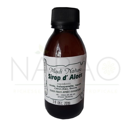 Sirop d'aloes fabrication artisanale Martinique 100 ml Madi Nature