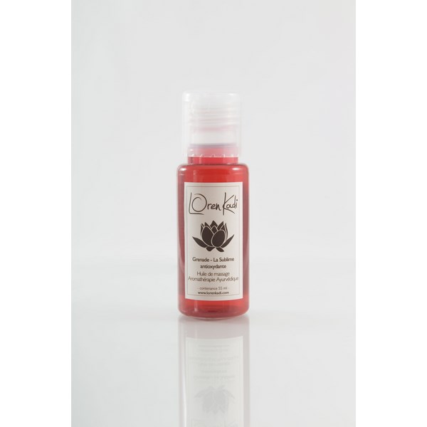 Huile de massage "Grenade La Sublime antioxydante" 55 ml ayurvédique naturel Vegan Loren Kadi