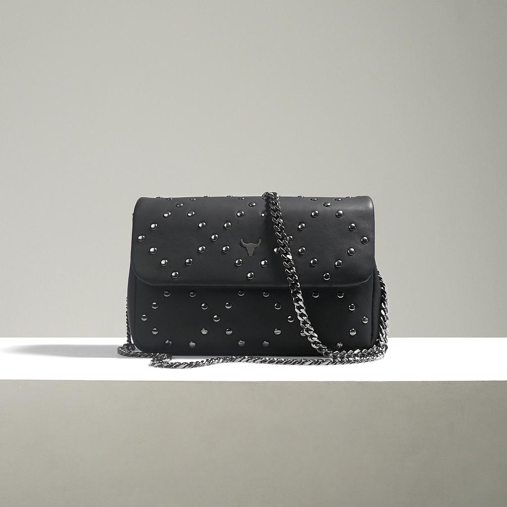 SAC JOSH ORIGINAL - CUIR NOIR STUDDED