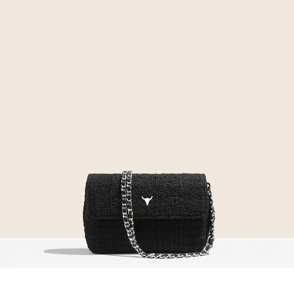 SAC MINI JOSH - COTON TISSÉ NOIR