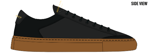 Soho Black Suede - Gum Sole