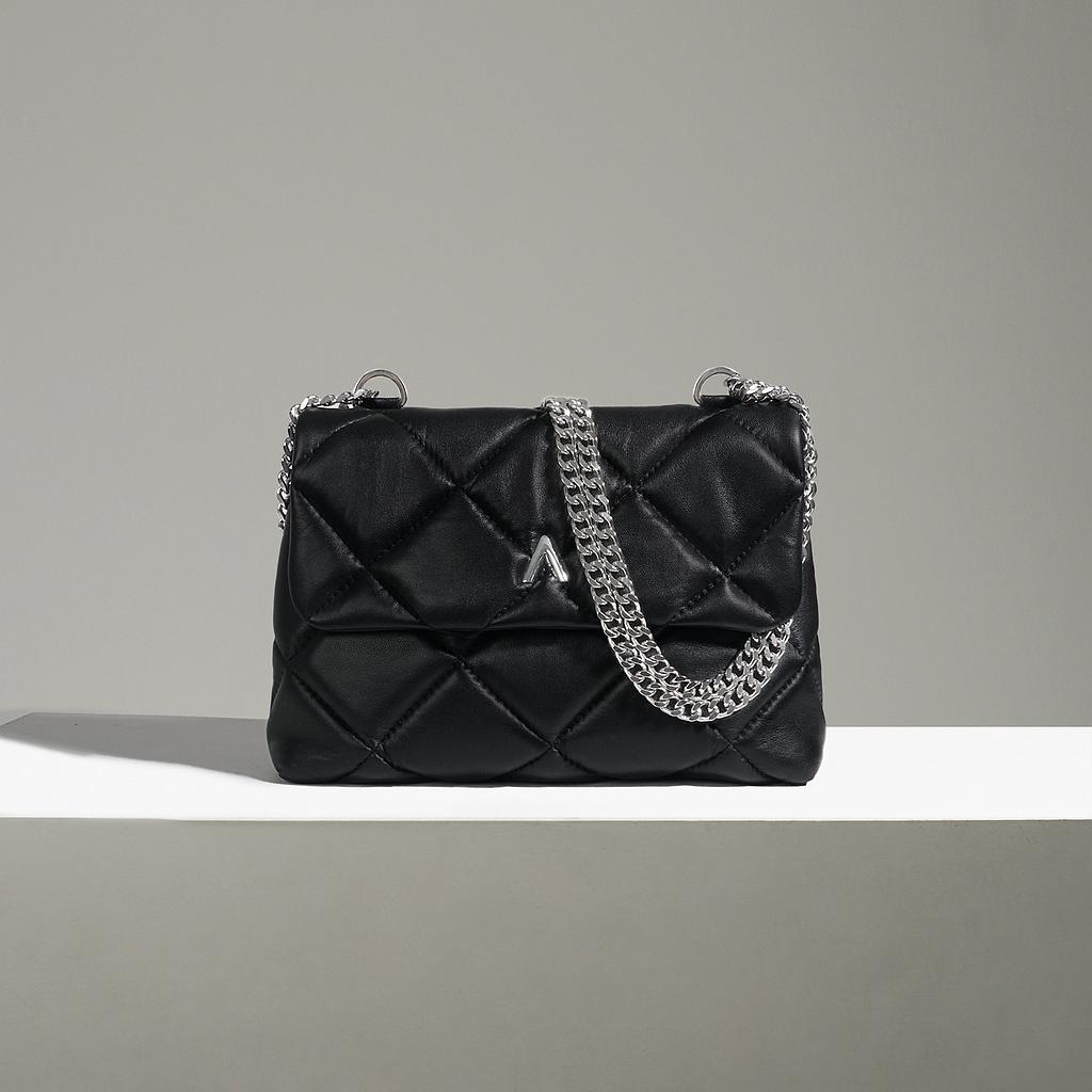 SAC CAPRI ORIGINAL - CUIR NOIR MATELASSÉ