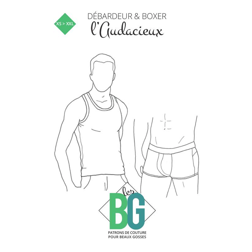 Patron de couture boxer et débardeur homme les BG - L'audacieux