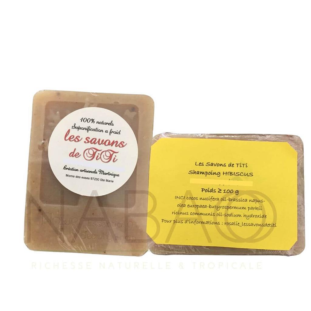 Hibiscus shampoing saponifié à Froid Savon de Titi