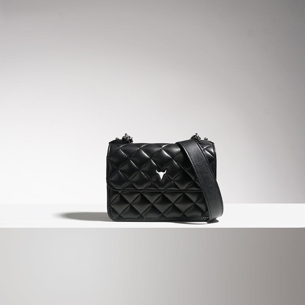 SAC XS OLIVIA - CUIR NOIR MATELASSÉ
