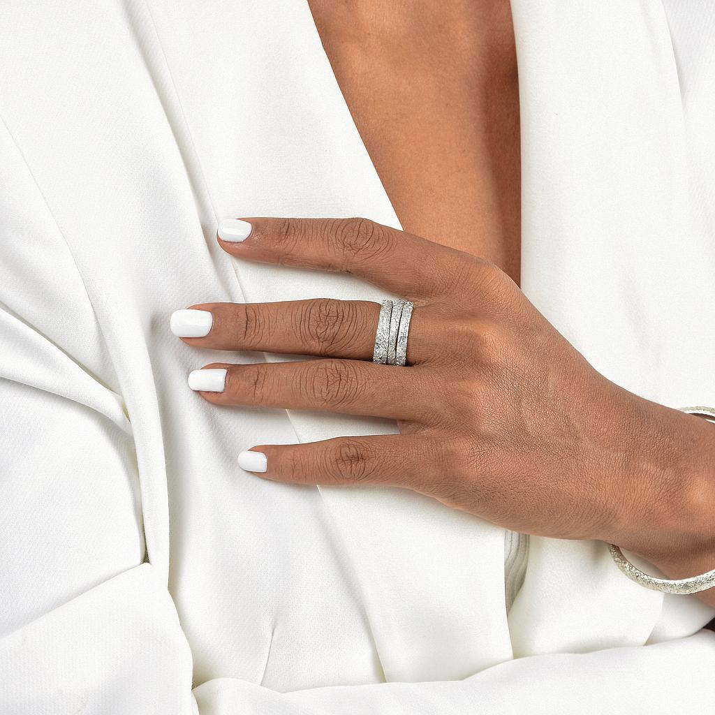 TRIO BAGUE MARTELÉ