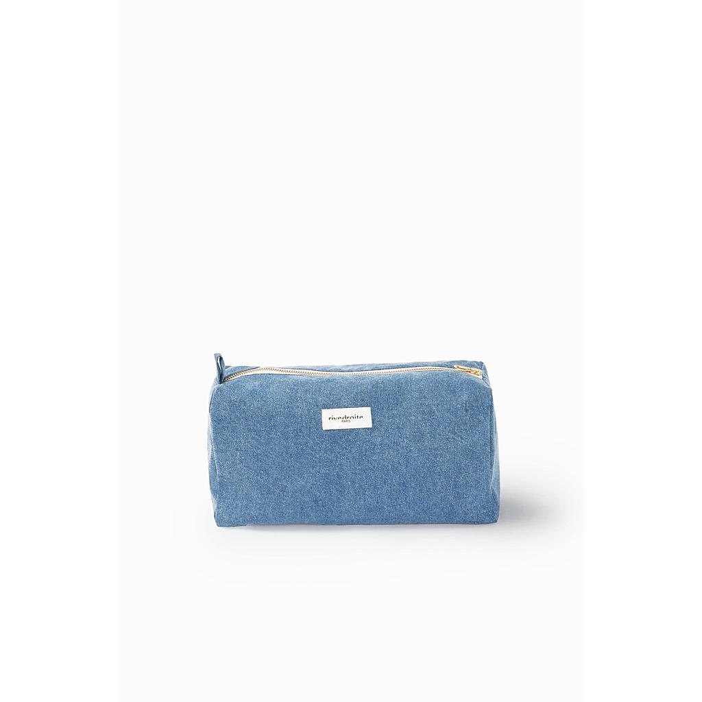 Alma la trousse de toilette maternité - Denim clair upcyclé