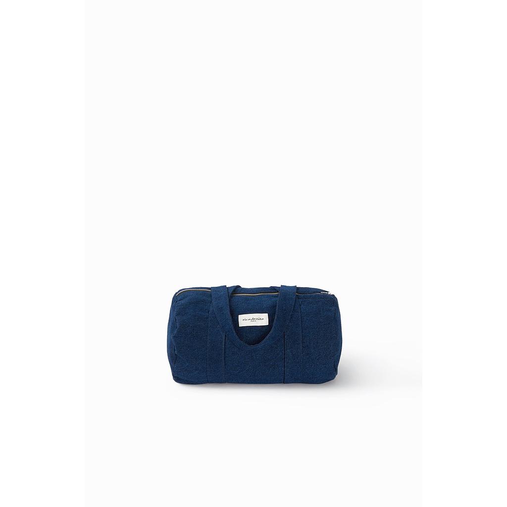 Ballu le petit sac polochon brodé - Denim brut upcyclé