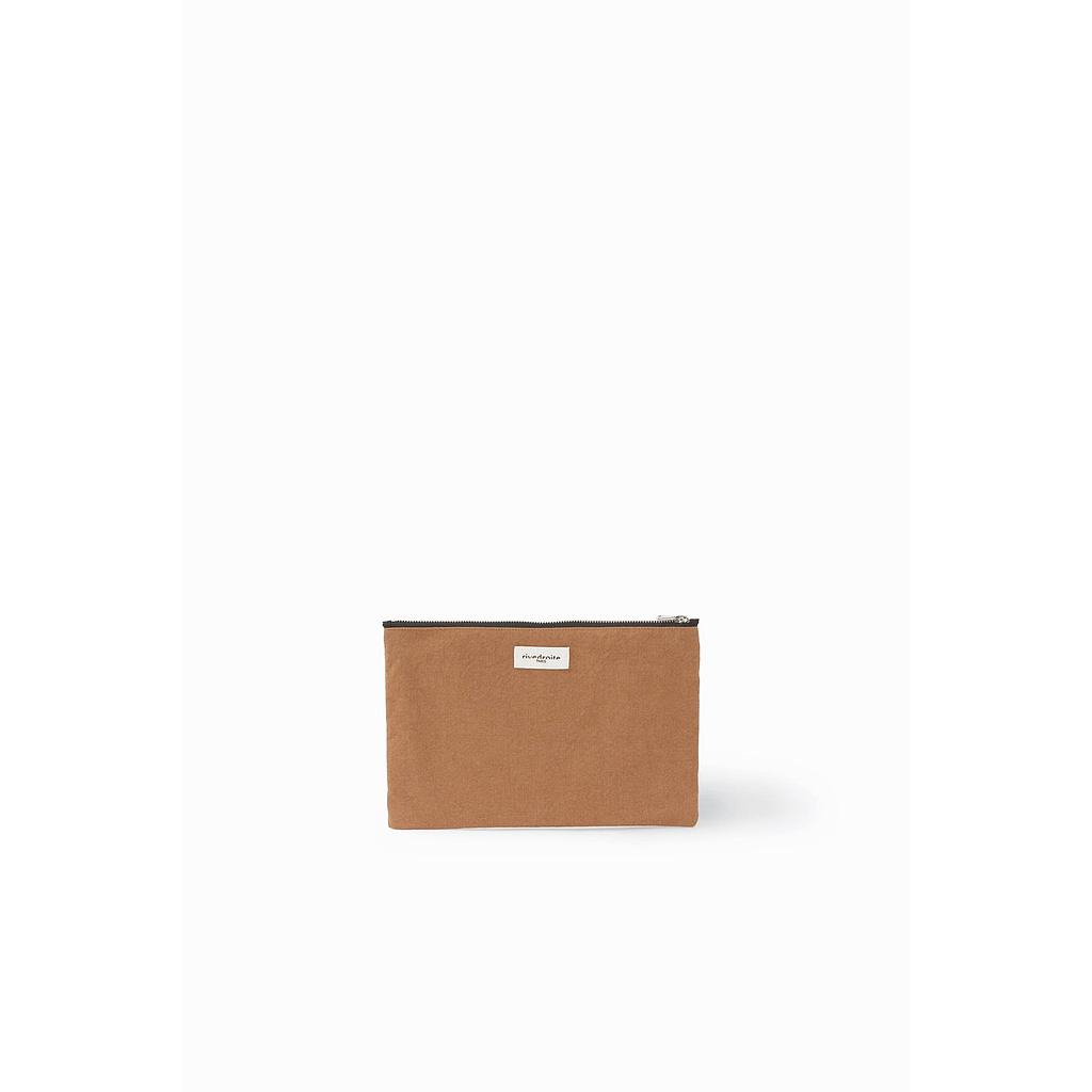 Barbette Medium la pochette - Coton recyclé camel