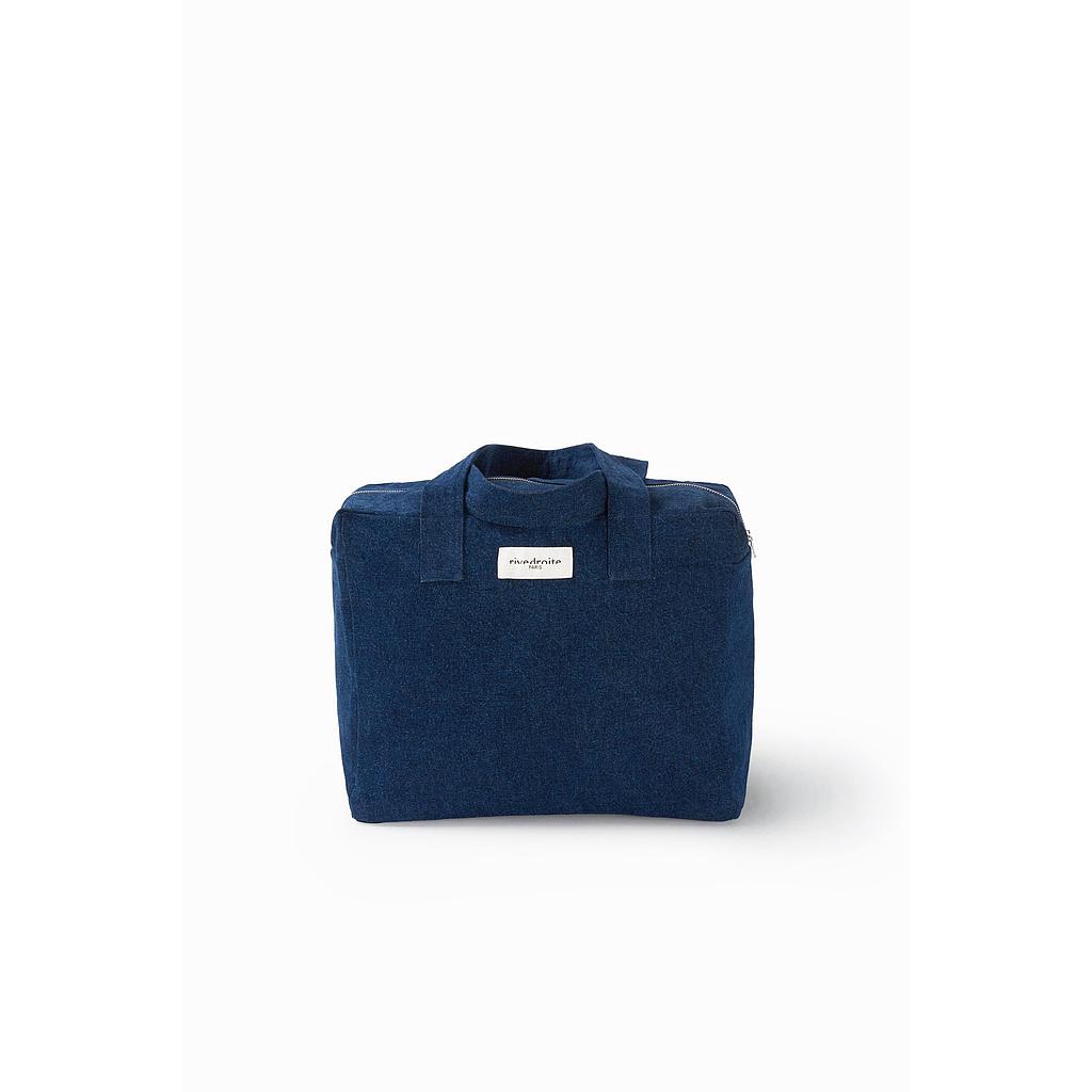 Célestins le sac 24 heures brodé - Denim brut upcyclé